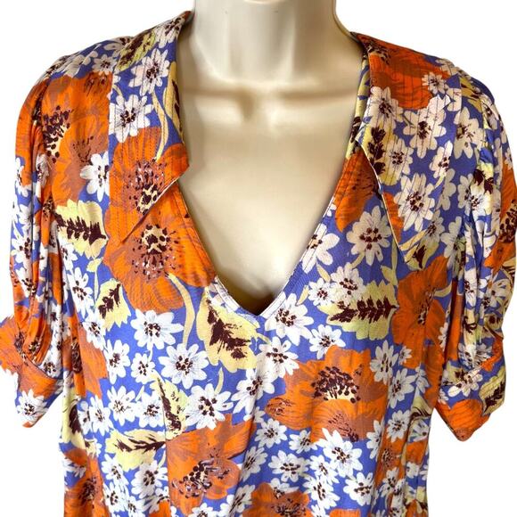 FP Sugar Crush Floral Mini Dress in Lavender & White & Orange Floral Print Small - Picture 7 of 16